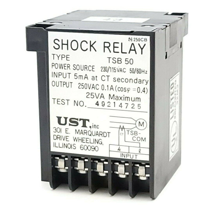 NEW US TSUBAKI TSB 50 SHOCK RELAY 50AMP 115/230VAC 50/60HZ TSB50