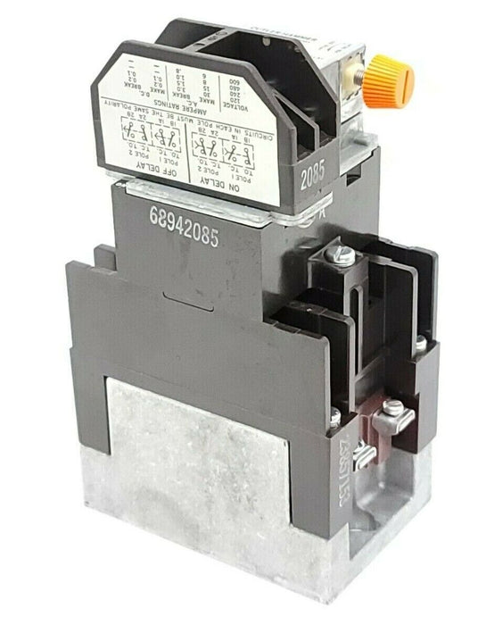NIB EATON CUTLER HAMMER D26MR005A TYPE "M" RELAY W/ TIMER ATTACH. 600V
