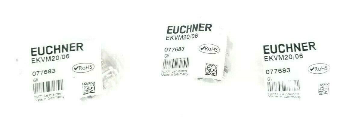 LOT OF 3 NEW EUCHNER EKVM20/06 GLANDS 077683