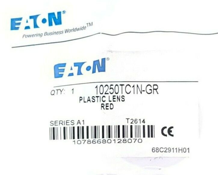 LOT OF 3 NEW EATON CUTLER-HAMMER 10250TC1N-GR PLASTIC LENSES RED 10250TC1N