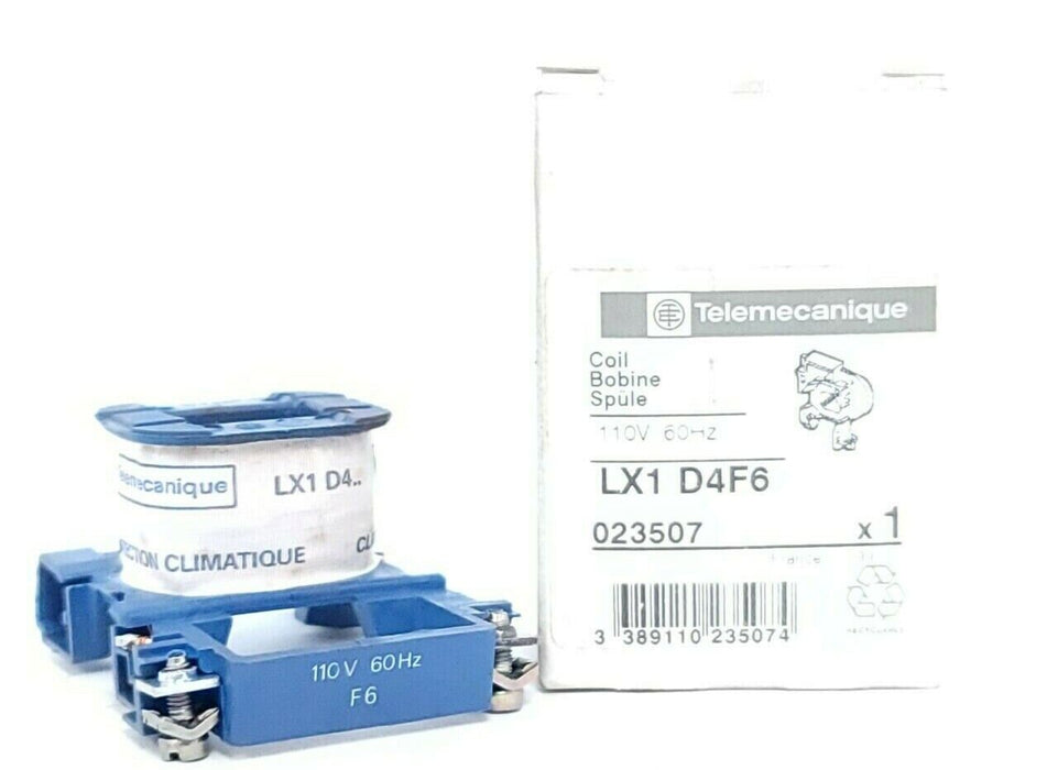 NIB TELEMECANIQUE LX1D4F6 COIL 110V 60HZ LX1 D4F6