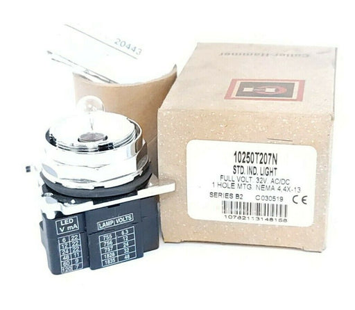 NIB EATON CUTLER-HAMMER 10250T207N STD. IND. LIGHT FULL VOLT 32V AC/DC