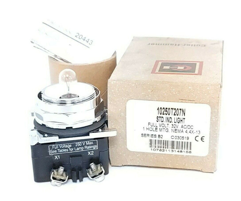 NIB EATON CUTLER-HAMMER 10250T207N STD. IND. LIGHT FULL VOLT 32V AC/DC