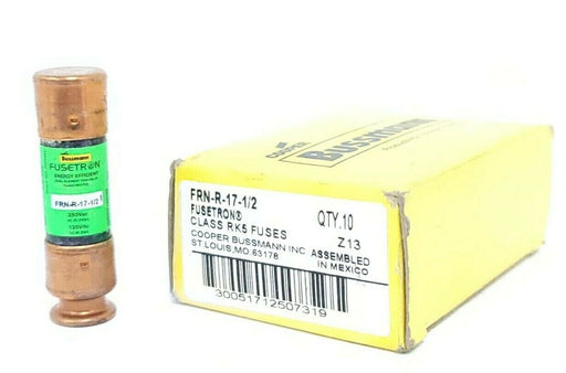 BOX OF 10 NEW COOPER BUSSMANN FRN-R-17-1/2 CLASS RK5 FUSES