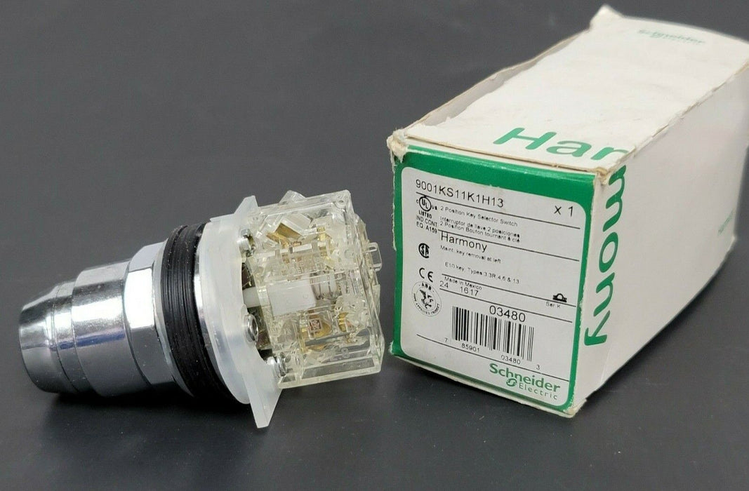 NIB SCHNEIDER ELECTRIC 9001KS11K1H13 2-POS KEY SELECTOR SWITCH