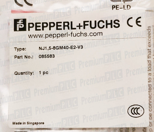 PEPPERL & FUCHS NJ1.5-8GM40-E2-V3 / NJ158GM40E2V3 PROXIMITY SENSOR P/N 085583