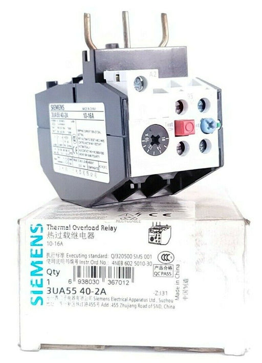 NIB SIEMENS 3UA55 40-2A THERMAL OVERLOAD RELAY 10-16A