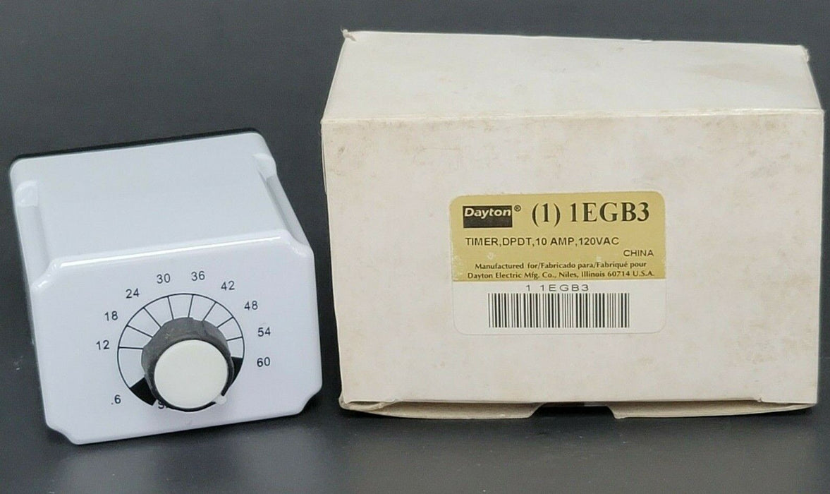 NIB DAYTON 1EGB3 TIME DELAY RELAY 0.6S-60S