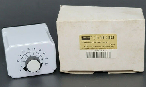 NIB DAYTON 1EGB3 TIME DELAY RELAY 0.6S-60S