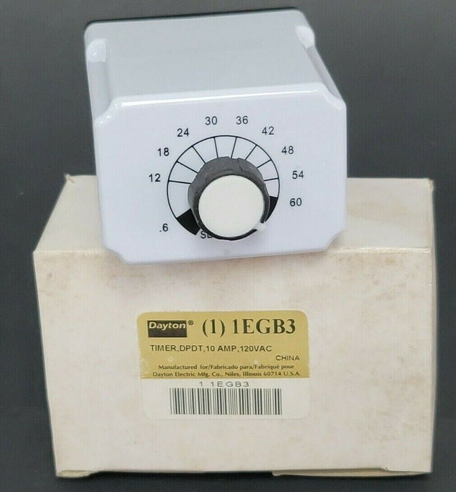 NIB DAYTON 1EGB3 TIME DELAY RELAY 0.6S-60S