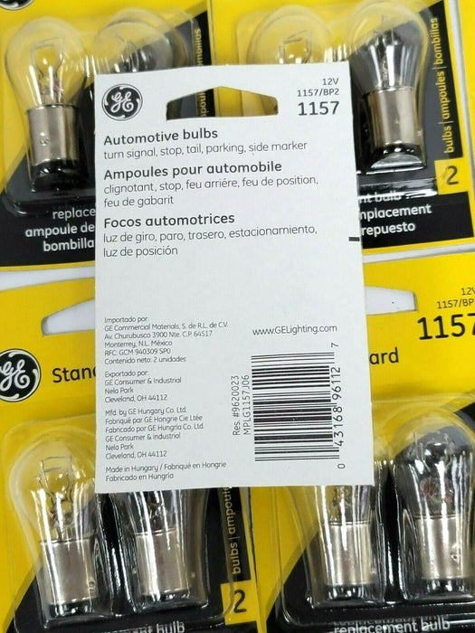 LOT OF 16 NEW GE LIGHTING 1157/BP2 REPLACEMENT BULBS 12V
