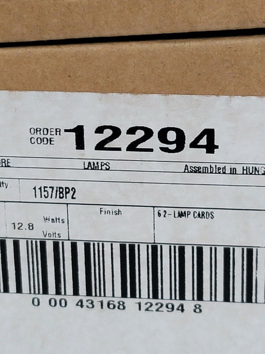 LOT OF 16 NEW GE LIGHTING 1157/BP2 REPLACEMENT BULBS 12V