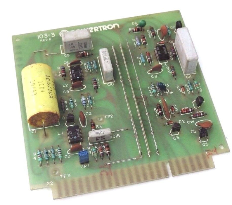 POWERTRON 103-3 DRIVEPAK DC DRIVE CURRENT AMP BOARD 1033, REV. D