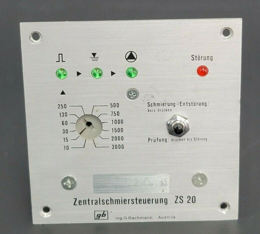 G. BACHMANN ZENTRALSCHMIERSTEUERUNG ZS 20