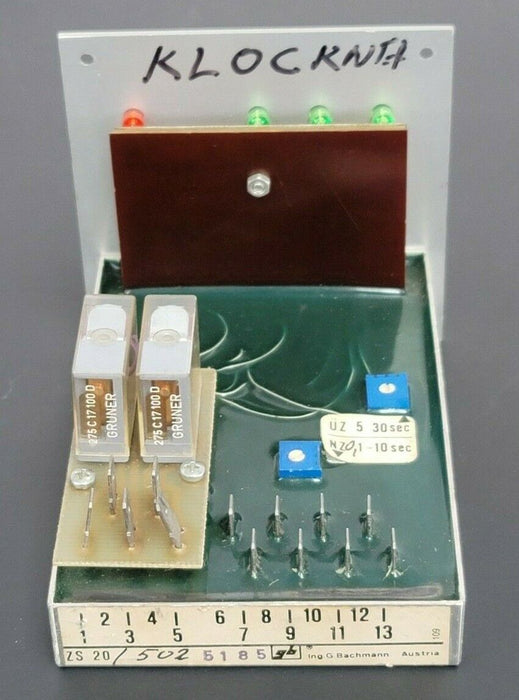 G. BACHMANN ZENTRALSCHMIERSTEUERUNG ZS 20