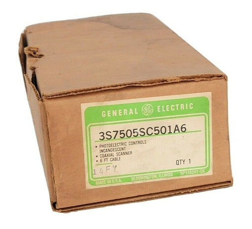 NIB GENERAL ELECTRIC 3S7505SC501A6 PHOTOELECTRIC COAXIAL SCANNER 6' CABLE
