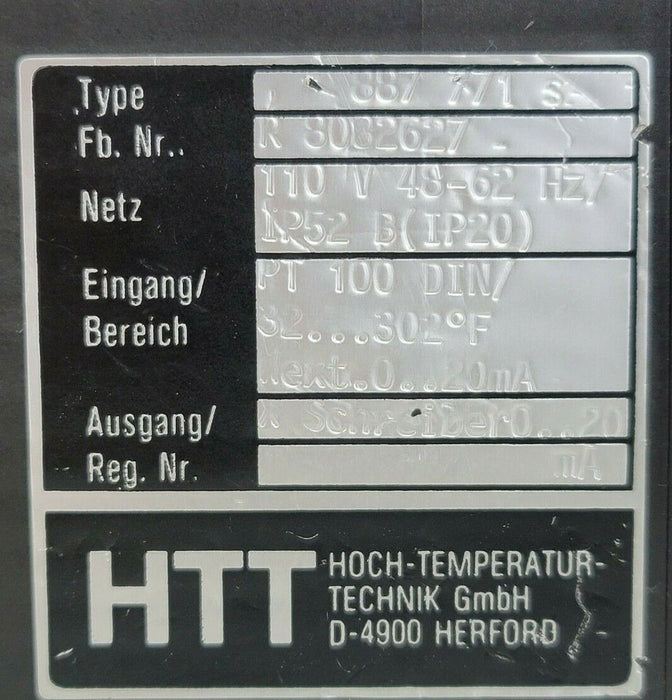 HTT 887 771 S TEMPERATURE CONTROL R 8082627, 887771, R8082627, 110V 48-62Hz