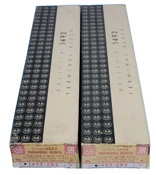 LOT OF 100 NEW ALLEN BRADLEY 1492-CD2 TERMINAL BLOCKS SER. A