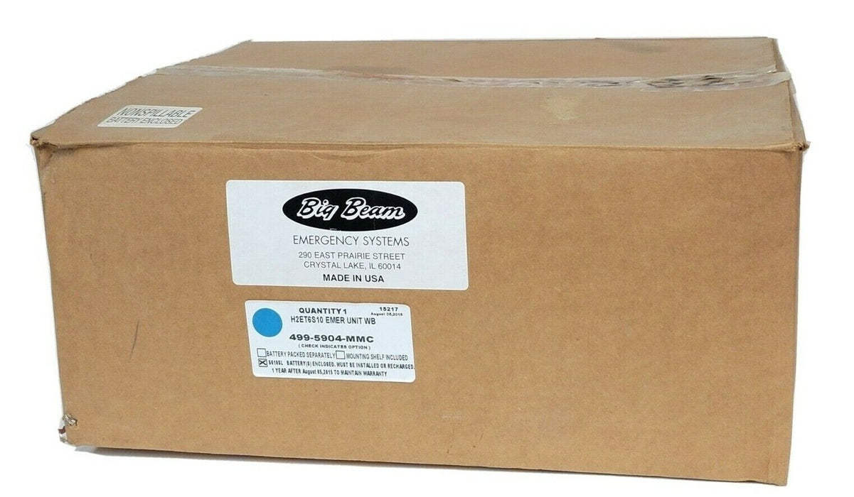 NIB BIG BEAM EMERGENCY SYSTEMS 499-5904-MMC H2ET6S10 EMER UNIT WB