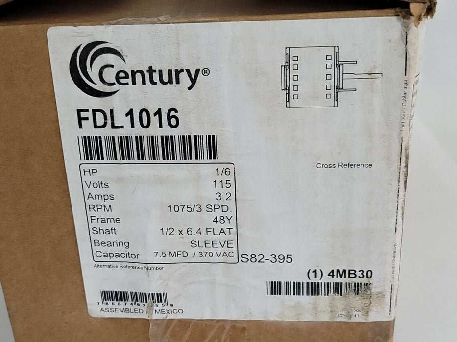 NEW CENTURY F48J97A01 BLOWER MOTOR VOLTS: 115 HP: 1/6