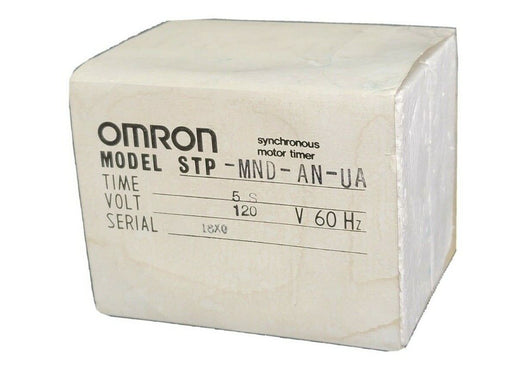 NIB OMRON STP-MND-AN-UA MOTOR DRIVEN TIMER RANGE: 0 - 5SEC. 120V 60HZ