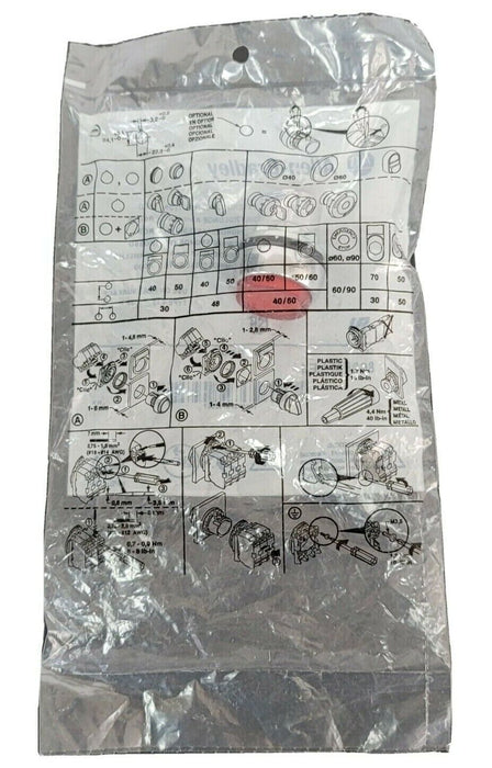 NEW ALLEN BRADLEY 800FM-LE4 EXTENDED PUSH BUTTON RED SER. A