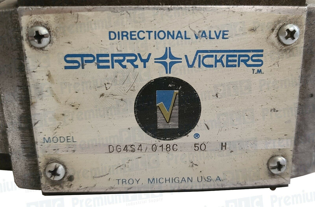 REPAIRED SPERRY VICKERS DG4S4-018C-50-H DIRECTIONAL VALVE 115V DG4S4-018C-H-50