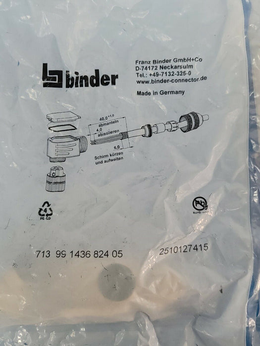 LOT OF 4 NEW BINDER 71399143682405 CONNECTORS 2510127415