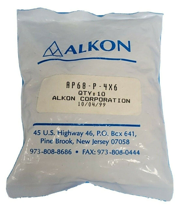 BAG OF 10 NEW ALKON AP68-P-4X6 BRASS FITTING CONNECTORS AP68P4X6