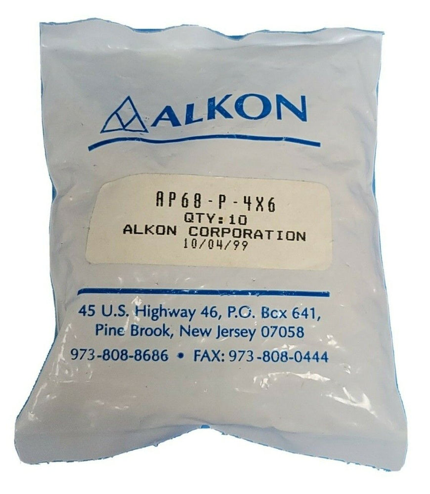 BAG OF 10 NEW ALKON AP68-P-4X6 BRASS FITTING CONNECTORS AP68P4X6