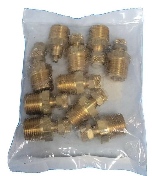 BAG OF 10 NEW ALKON AP68-P-4X6 BRASS FITTING CONNECTORS AP68P4X6