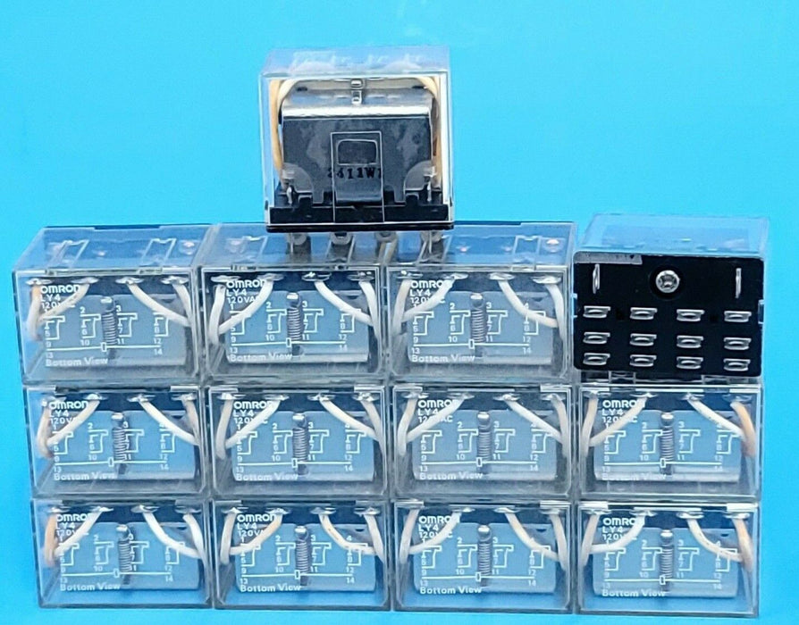 LOT OF 13 OMRON LY4120VAC RELAYS LY4 120VAC
