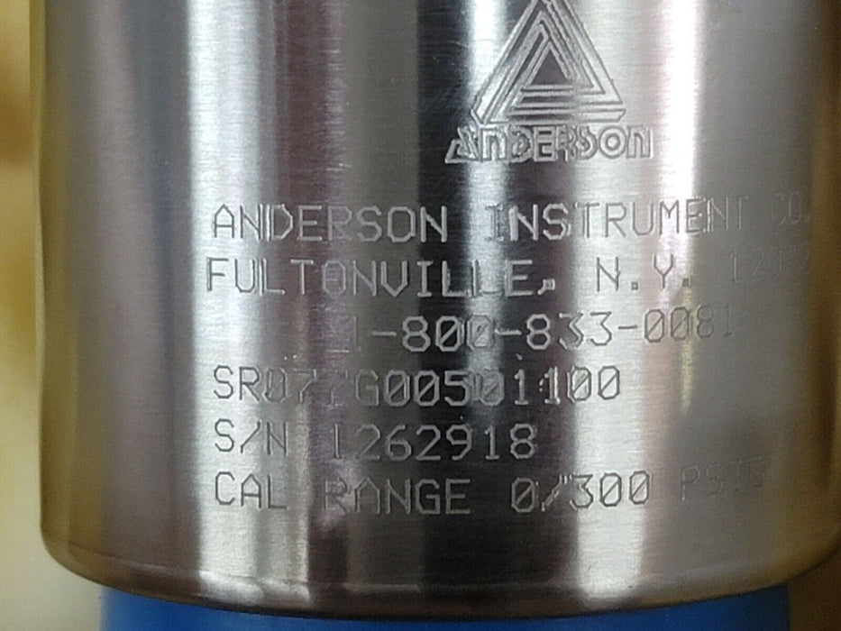 NIB ANDERSON INSTRUMENTS SR077G00501100 TRANSMITTER RANGE: 0/300 PSIG