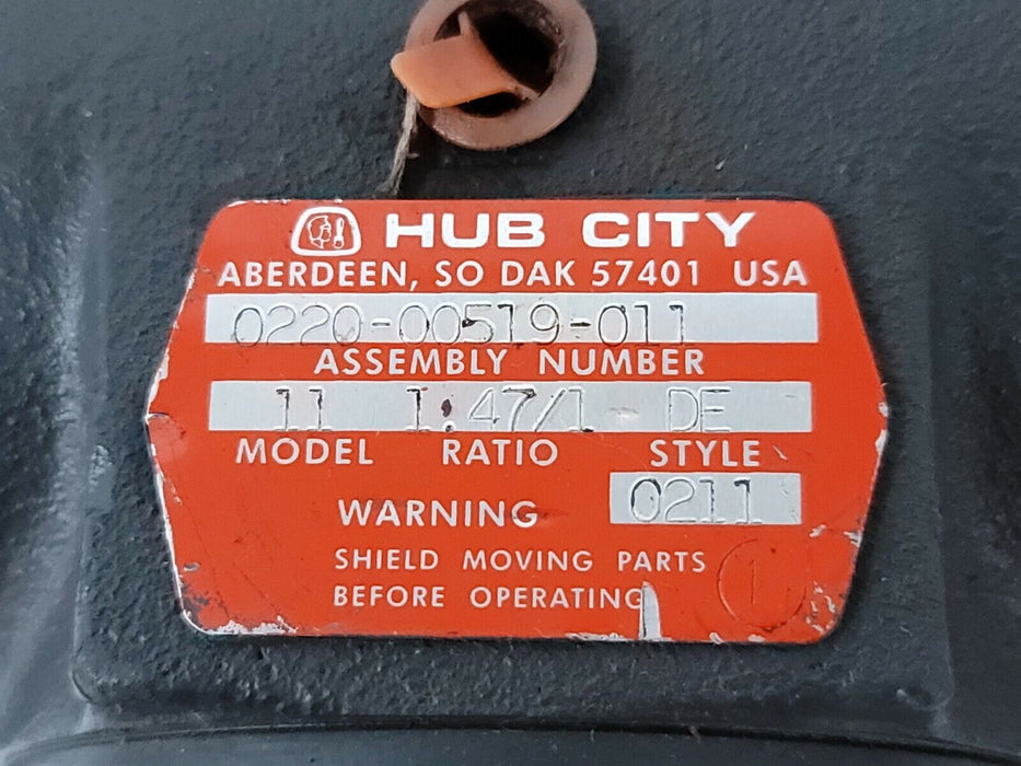 NEW HUB CITY 0220-00519-011 RIGHT ANGLE STRAIGHT BEVEL REDUCER MODEL 11