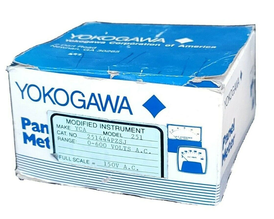 NIB YOKOGAWA YCA-251 PANEL METER MODEL 251 CAT. NO. 251444PZSJ RANGE: 0-600V