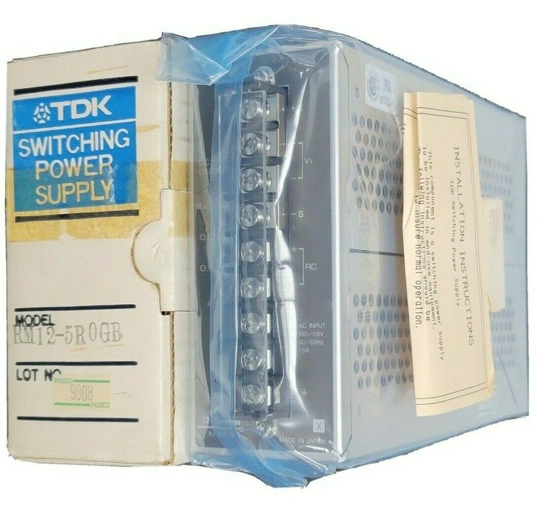 NIB TDK RM12-5R0GB SWITCHING POWER SUPPLY RM125R0GB 5AMP 12V