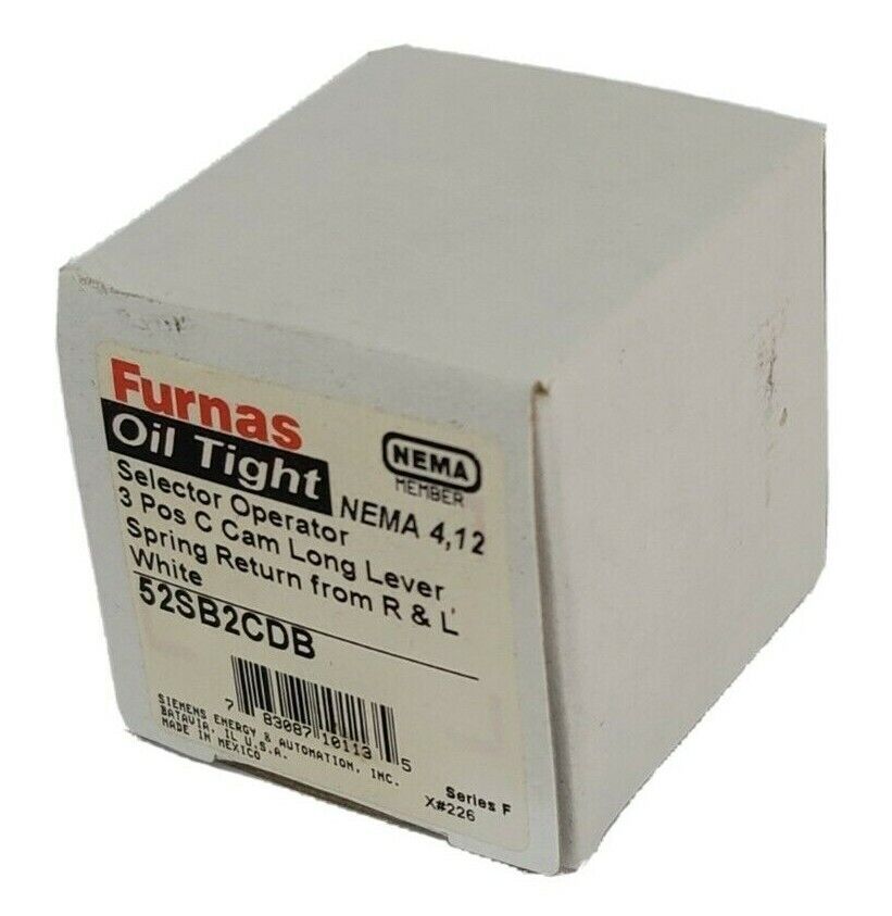 NIB FURNAS 52SB2CDB OIL TIGHT SELECTOR OPERATOR 3-POS. C CAM LONG LEVER
