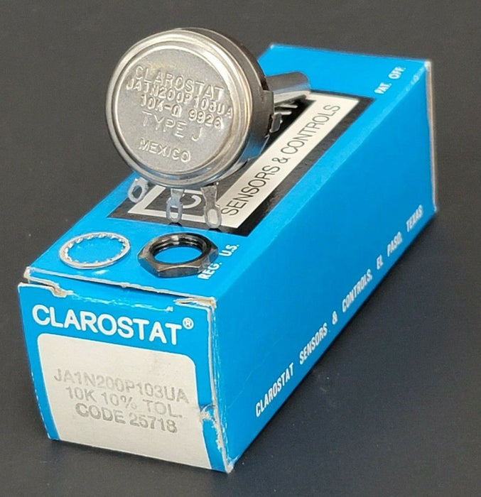 NIB CLAROSTAT JA1N200P103UA POTENTIOMETER SINGLE TURN 10KOHM 10UF 2W 10% TOL.