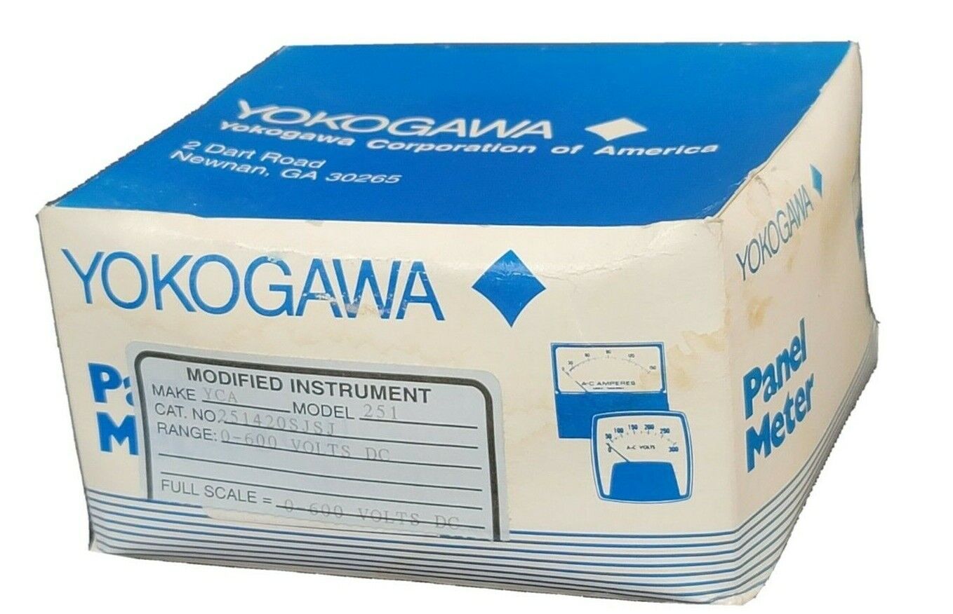 NIB YOKOGAWA YCA-251 PANEL METER MODEL 251 CAT. NO. 251420SJSJ RANGE: 0-600V DC