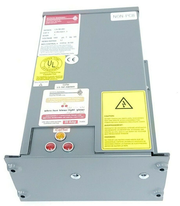 NIB MYRON ZUCKER KIM43003-3 POWER CAPACITOR SERIES: CALMOUNT KVAR 3 480V PH: 3