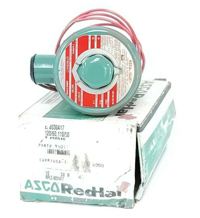 ASCO EF8030A17 SOLENOID VALVE 120/60, 110/50 PIPE: 1/2'' WATTS: 15.4 (IN BOX)