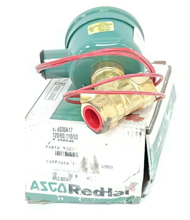 ASCO EF8030A17 SOLENOID VALVE 120/60, 110/50 PIPE: 1/2'' WATTS: 15.4 (IN BOX)