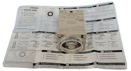 LOT OF 2 NIB OMRON H3CR-A8E SOLID STATE TIMERS H3CR, 0.05S-300H