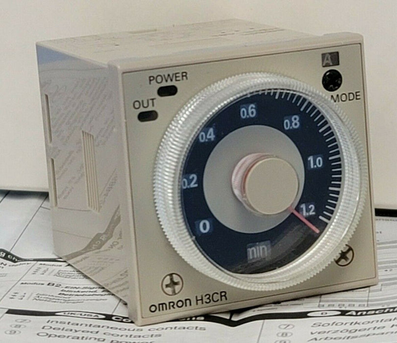 LOT OF 2 NIB OMRON H3CR-A8E SOLID STATE TIMERS H3CR, 0.05S-300H