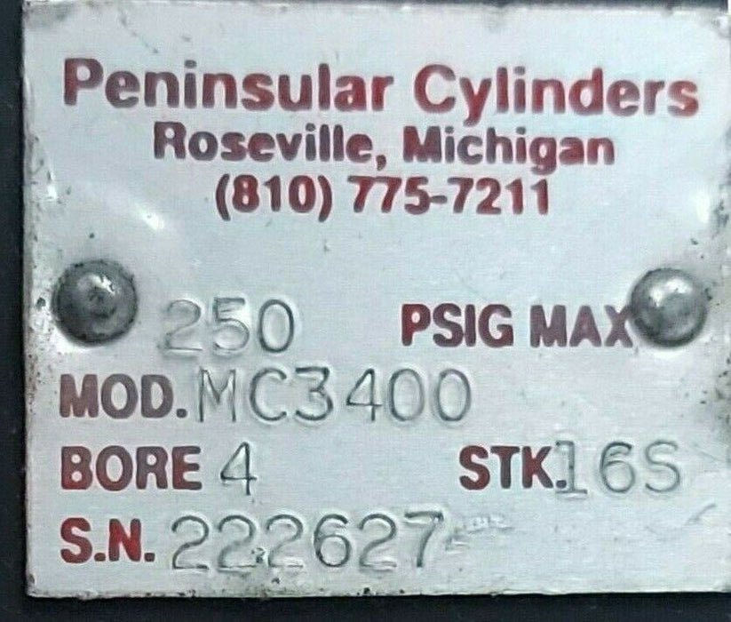 PENINSULAR CYLINDER MC3400 250 PSI STK: 16 BORE: 4