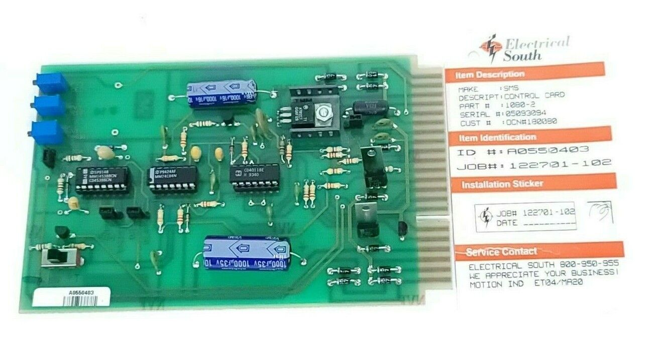 REPAIRED SAMTEC SMS10802 PC BOARD MAIN LOGIC