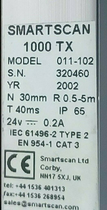 SMARTSCAN 011-102 TRANSMITTER 1000 TX MODEL 011-102 24V...0.2A