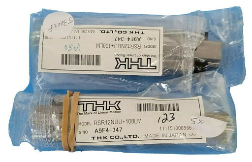LOT OF 2 NEW THK RSR12NUU+108LM LINEAR SLIDES