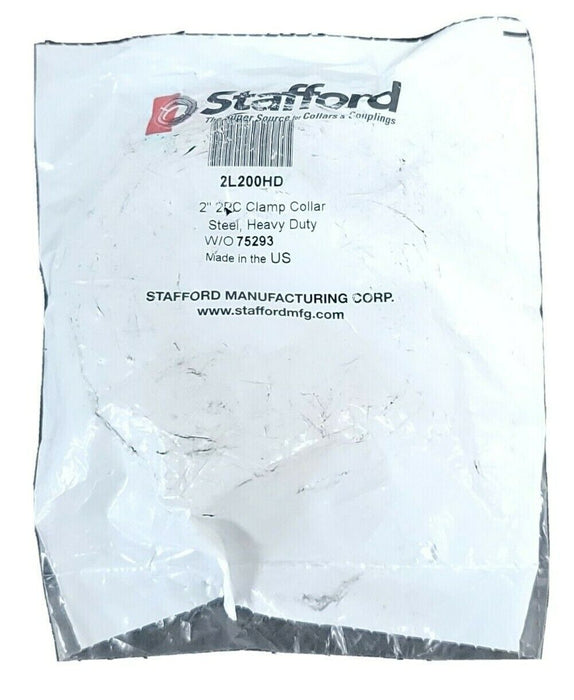 NEW STAFFORD 2L200HD 2'' 2PC CLAMP COLLAR STEEL, HEAVY DUTY W/ 75293