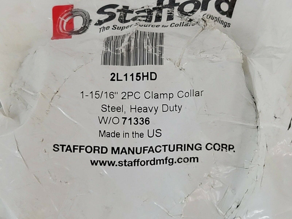 LOT OF 3 NEW STAFFORD 2L115HD 1-15/16'' 2PSC CLAMP COLLARS STEEL HEAVY DUTY